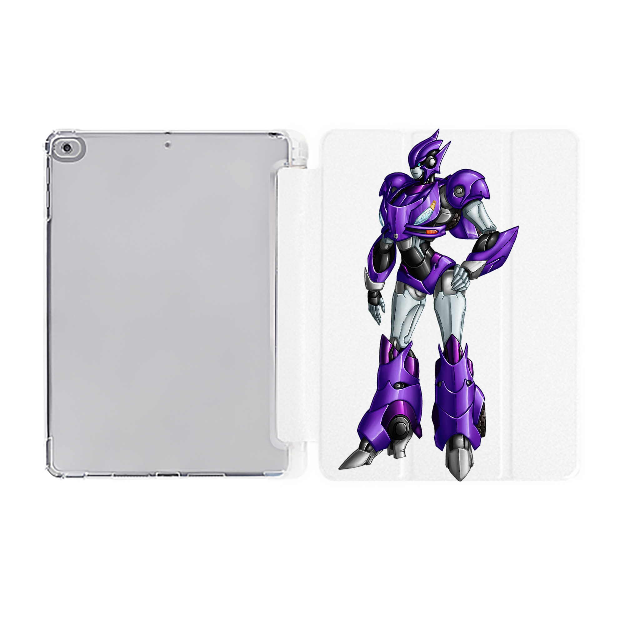 （画像用）  IPad ケース ペン収納付き 三つ折りスタンド PUレザー×シリコン 対応機種9.5/10.5/10.9インチ